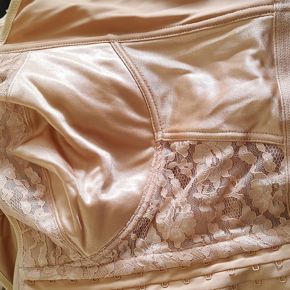 Woman within longline bra